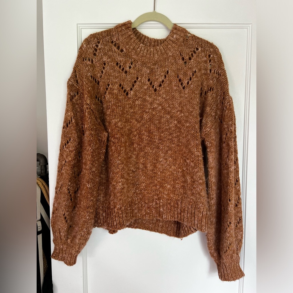 Madewell sweater with balloon sleeves